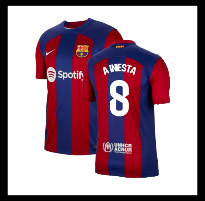 Lacné Futbalove Dresy FC Barcelona 2023-24 A INIESTA #8 Domáci Dres