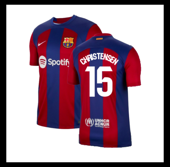 Lacné Futbalove Dresy FC Barcelona 2023-24 CHRISTENSEN #15 Domáci Dres