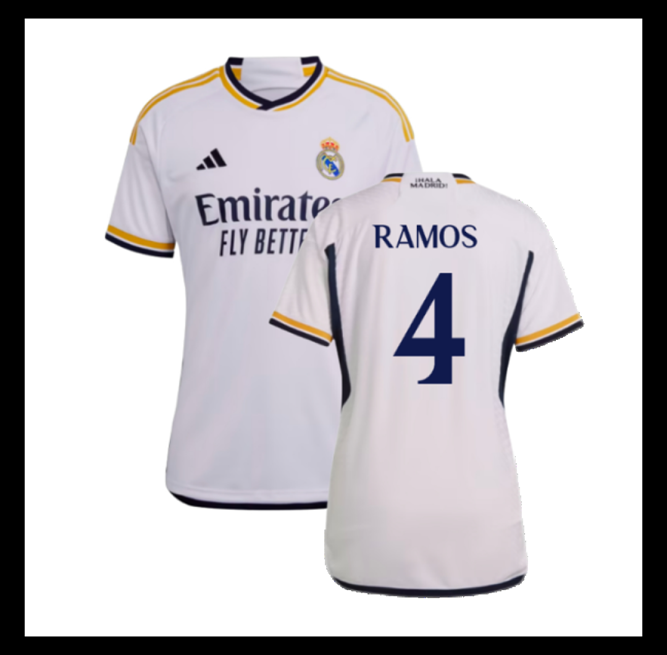 Lacné Futbalove Dresy FC Real Madrid Dámské 2023-24 RAMOS #4 Domáci Dres